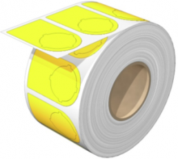 Polyester Device marker, (L x W) 47.75 x 27 mm, yellow, Roll with 100 pcs