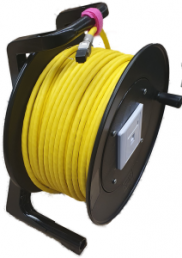 Network installation cable on cable drum, RJ45 plug, straight to RJ45 plug, straight, Cat 8.1, S/FTP, LSZH, 25 m, yellow