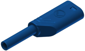 2 mm plug, solder connection, 0.5-1.0 mm², CAT III, blue, MST S WS 30 AU BL