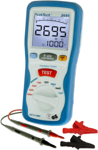 Insulation tester P 2695, CAT III 1000 V, 1 to 4000 MΩ, 1000 V (DC), 750 V (AC)