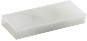 Flat plug distributor, 2 x 2 contacts, 6.3 x 0.8 mm, L 51 mm, insulated, straight, transparent, 817