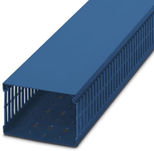 Wiring duct, (L x W x H) 2000 x 120 x 80 mm, Polycarbonate/ABS, blue, 3240608
