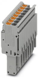 Plug, push-in connection, 0.14-4.0 mm², 8 pole, 24 A, 6 kV, gray, 3211287