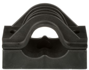 Cable clamp, max. bundle Ø 45 mm, nylon, black, (L x W x H) 166 x 78 x 117 mm
