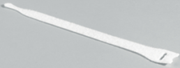 Cable tie with Velcro tape, releasable, polyamide, polypropylene, (L x W) 200 x 12.5 mm, bundle-Ø 60 mm, white, -40 to 85 °C