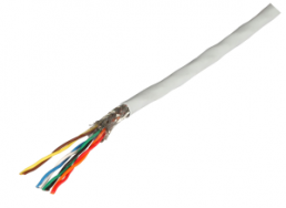PVC network cable, Cat 5e, 8-wire, 0.16 mm², AWG 26-7, gray, 98701.100