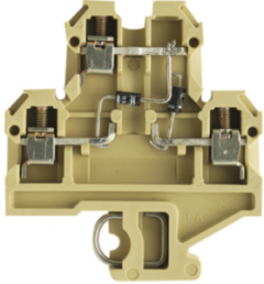 Component terminal block, screw connection, 0.5-4.0 mm², 10 A, beige/yellow, 0663960000