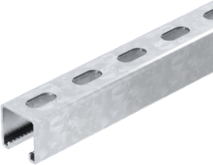 DIN rail, perforated, 41 mm, W 41 mm, steel, strip galvanized, 1123266