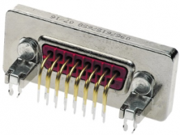 D-Sub plug, 25 pole, standard, equipped, angled, solder pin, 09676259658