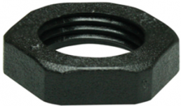 Counter nut, PG9, 22 mm, black, 3210BH