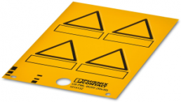 Unlabeled warning sign, (L x W) 50 x 50 mm, PVC, 1014132