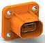 Connector, 2 pole, pitch 10.4 mm, straight, orange, 2103124-4