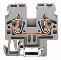 2-wire feed-through terminal, spring-clamp connection, 0.08-2.5 mm², 1 pole, 24 A, 6 kV, gray, 870-911