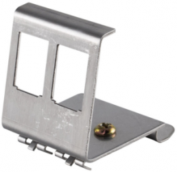 Keystone holder, silver, for DIN rail, BS08-10022