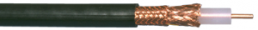 Coax RF cable, 50 Ω (50R), black, Bright copper wire