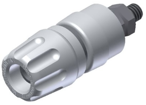 Pole terminal, 4 mm, white, 30 VAC/60 VDC, 35 A, screw connection, nickel-plated, PKI 10 A WS