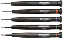 Screwdriver, 1 mm, 1.4 mm, 1.8 mm, 2.3 mm, 3 mm, slotted, BL 18 mm, L 104 mm, 4-380