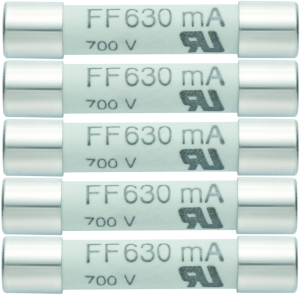 Microfuses 6 x 32 mm, 630 mA, FF, 600 V (AC), 0590 0007