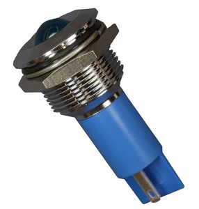 LED signal light, 24 V (DC), blue, 540 mcd, Mounting Ø 19 mm, pitch 1.25 mm, LED number: 1