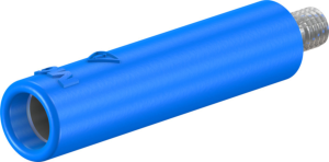 4 mm screw-in adapter, screw connection, CAT II, blue, 23.1031-23