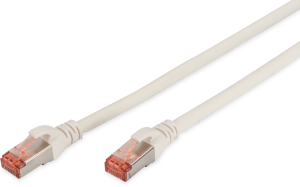 Patch cable, RJ45 plug, straight to RJ45 plug, straight, Cat 6, S/FTP, LSZH, 3 m, white