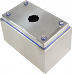 Stainless steel push button enclosure, (L x W x H) 126.49 x 115.06 x 201.676 mm, metal, IP69/IP69K, HYPB1SS