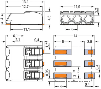 2060-453/998-404 WAGO PCB Terminal Blocks Image 2