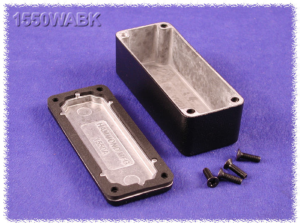 Aluminum die cast enclosure, (L x W x H) 89 x 35 x 26 mm, black (RAL 9005), IP66, 1550WABK