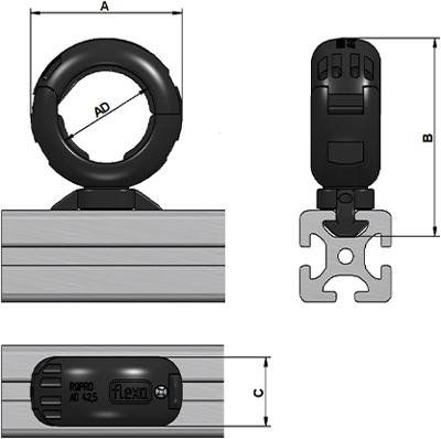 1 5040 242 202 Flexa Cable Holders Image 2