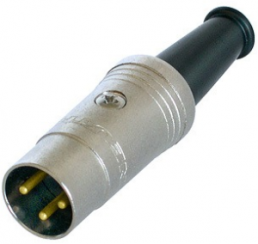 Cable plug, 3 pole, solder connection, straight, NYS321