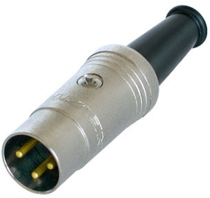 Cable plug, 3 pole, solder connection, straight, NYS321