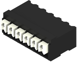 PCB terminal, 6 pole, pitch 3.5 mm, AWG 28-14, 12 A, spring-clamp connection, black, 1473530000