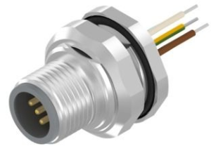 Plug, M12, 5 pole, screw locking, straight, 43-01013