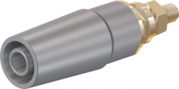 4 mm socket, screw connection, mounting Ø 8.3 mm, CAT II, gray, 23.3050-28