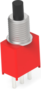 Pushbutton switch, 1 pole, black, unlit , 0.4 A/20 V, mounting Ø 4.95 mm, IP67, 2267074-4