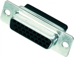 D-Sub socket, 15 pole, high density, unequipped, straight, crimp connection, 09561004701