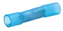 Butt connector with heat shrink insulation, 1.5-2.5 mm², AWG 15 to 13, blue, 36 mm