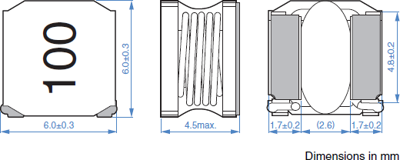 VLS6045AF-101M TDK Fixed Inductors Image 2