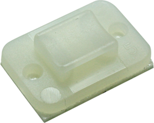 Mounting base, polyamide, natural, self-adhesive, (L x W x H) 32 x 25 x 5.45 mm