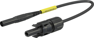 Adapter measuring lead, 1.0 mm², 1 kV, 19 A, 4 mm safety plug to MC4 jack, 1.5, 32.1198-15021