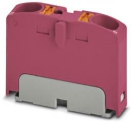 Distribution block, push-in connection, 0.2-6.0 mm², 2 pole, 32 A, 2 kV, pink, 1028369
