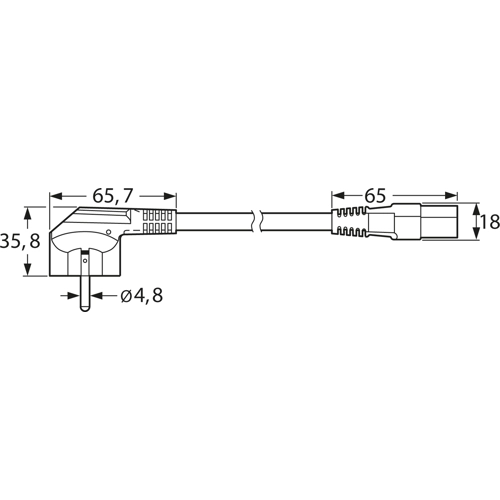 VII-H05VVF3G100-C13M/5,00M SW9005 FELLER Power Cords Image 2