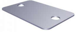 Stainless steel label, (L x W) 26.8 x 18 mm, silver, 200 pcs