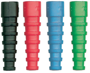 Bend protection grommet, cable Ø 5 mm, RG-58, rubber, blue