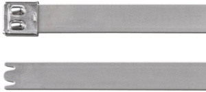 Cable tie, stainless steel, (L x W) 681 x 12.3 mm, bundle-Ø 17 to 100 mm, metal, -80 to 538 °C