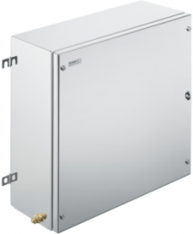 Stainless steel enclosure, (L x W x H) 150 x 480 x 480 mm, silver (RAL 7035), IP66/IP67, 1195100000