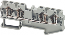 Terminal block, 4 pole, 0.2-4.0 mm², clamping points: 4, blue, spring balancer connection, 32 A