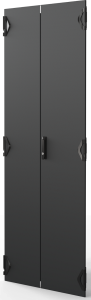 Varistar CP Double Steel Door, Plain, 3-PointLocking, RAL 7021, 42 U, 2000H, 800W