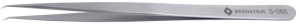 General purpose tweezers, uninsulated, antimagnetic, stainless steel, 140 mm, 5-085