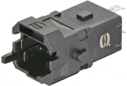 Pin contact insert, 1A, 3 pole, crimp connection, with PE contact, 09100033001